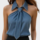 Lucía™ | Blusa halter elegante