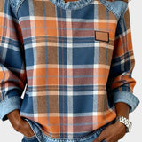 Marta™ | Sudadera con parches a cuadros