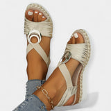 Sandalias romanas con trenzado