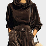 Carla™ | Conjunto de terciopelo con pantalones amplios