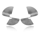 Pendientes de Metal Plisado