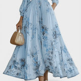 Ariadna™ | Vestido plisado floral elegante