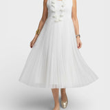 Claudia™ | Vestido de punto elegante con tul