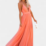 Vestido Maxi de Tul Sin Mangas Gergana