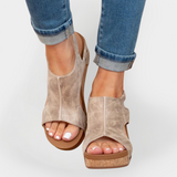 Sandalias de ante con plataforma
