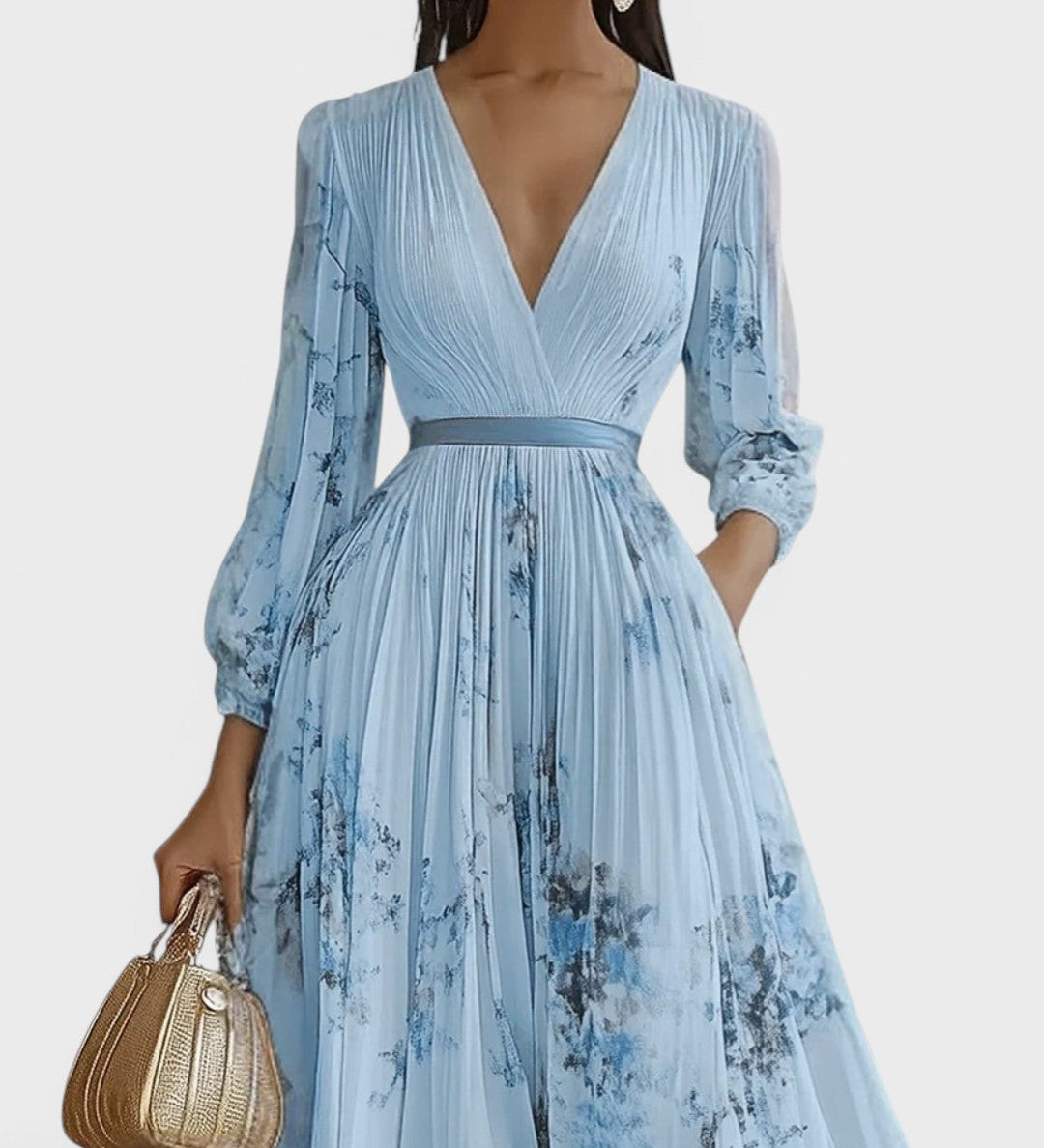 Ariadna™ | Vestido plisado floral elegante