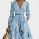 Ariadna™ | Vestido plisado floral elegante