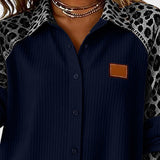 Juana™ | Camisa de botones con estampado leopardo
