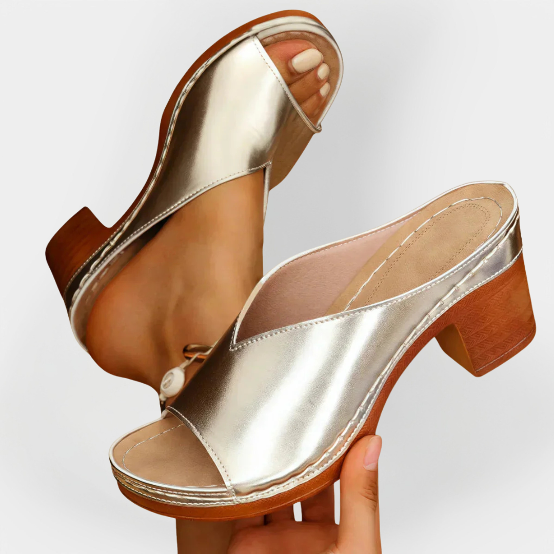 Sandalias Ortopédicas con Tacón Ancho