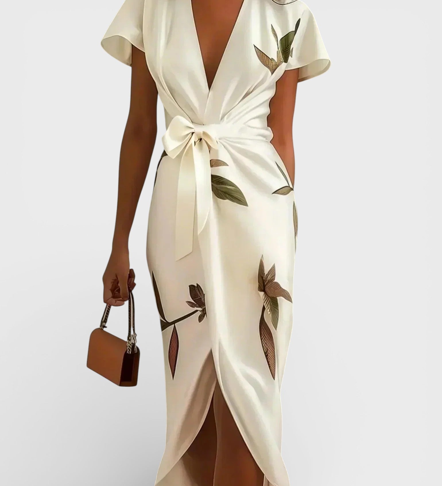 Elena™ | Vestido cruzado floral elegante
