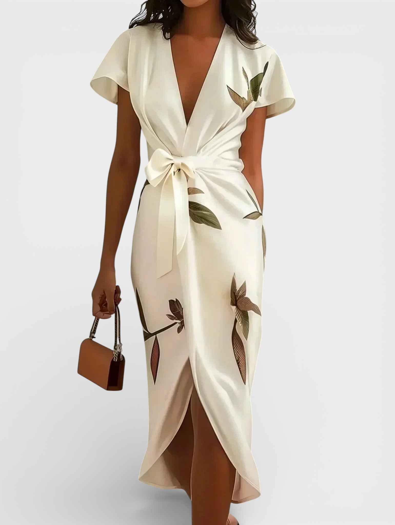 Elena™ | Vestido cruzado floral elegante