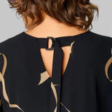 Emma™ | Vestido elegante negro y dorado