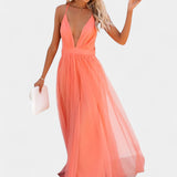 Vestido Maxi de Tul Sin Mangas Gergana