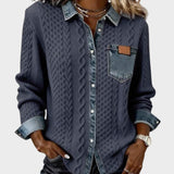 Adela™ | Camisa elegante con detalles denim