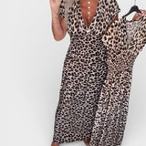 Elena™ | Vestido leopardo de escote en V