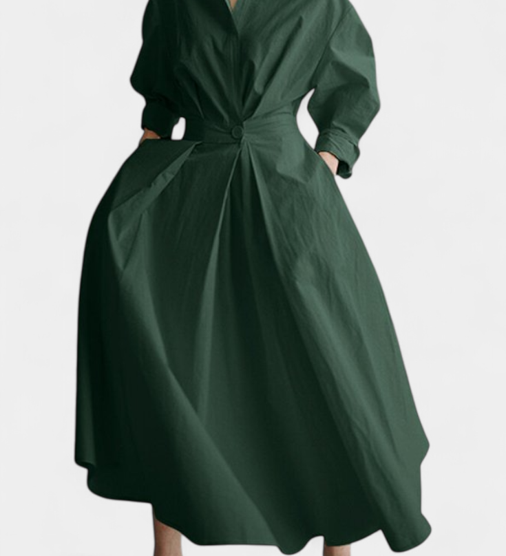 Vestido Maxi de Manga Larga Miriam Retro
