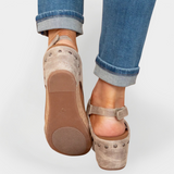 Sandalias de ante con plataforma