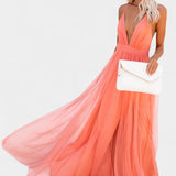 Vestido Maxi de Tul Sin Mangas Gergana