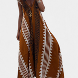 Vestido Maxi Bohemio Dakota con Patrón Geométrico