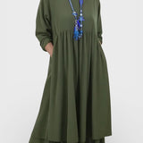 Isabel™ | Vestido midi fluido con doble bajo
