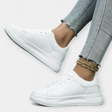 Zapatillas Deportivas de Cuero Blanco