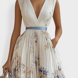 Ariadna™ | Vestido plisado floral elegante