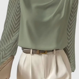 Blusa Elegante Zaraa con Mangas Transparentes