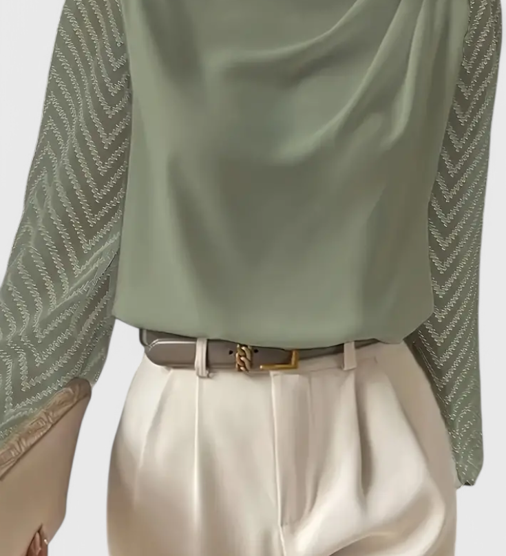 Blusa Elegante Zaraa con Mangas Transparentes