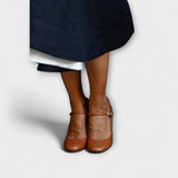 Magdaléna Elegante Zapatillas Mary Jane Lujosamente Acolchadas