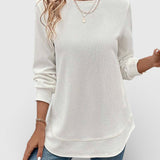 Ana™ | Camiseta lisa de manga larga esencial