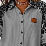 Juana™ | Camisa de botones con estampado leopardo