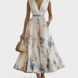 Ariadna™ | Vestido plisado floral elegante