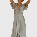 Vestido Elegante Franzi con Escote en V