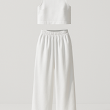 Avelina Conjunto Minimalista en Algodón y Lino Ligero
