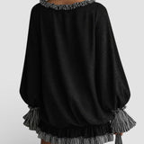Aitana™ | Vestido mini negro de caída fluida