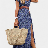 Vestido Boho de Verano Anfisa con Cinturón y Escote en V