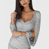 Noelia™ | Vestido Elegante con Escote y Manga Larga