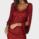 Noelia™ | Vestido Elegante con Escote y Manga Larga