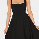 Vestido Midi A-Line Mary Sin Mangas