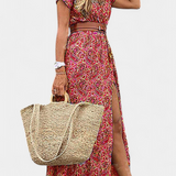 Vestido Boho de Verano Anfisa con Cinturón y Escote en V