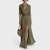 Ana™ | Vestido largo de lino elegante