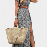 Vestido Boho de Verano Anfisa con Cinturón y Escote en V