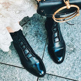 Gabriela | Botas De Cuero Sintético Negro