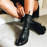 Gabriela | Botas De Cuero Sintético Negro