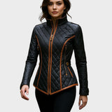 Laura™ | Chaqueta acolchada con diseño diamantado