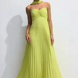 Aurelina™ | Vestido Maxi Plisado Sin Tirantes