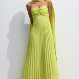 Aurelina™ | Vestido Maxi Plisado Sin Tirantes