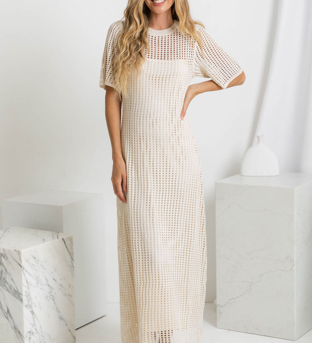 Ana™ | Vestido maxi de crochet elegante