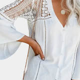 Blusa de Encaje Tejido al Sol