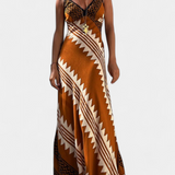 Vestido Maxi Bohemio Dakota con Patrón Geométrico